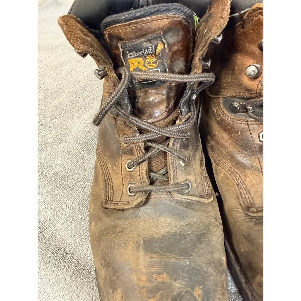 Timberland PRO Pit Boss Steel Toe Men 10.5M Broken In Rugged Work Boots